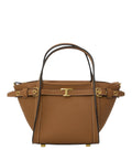Brown T Signature Mini Tote 1