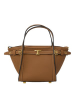 Brown T Signature Mini Tote 1