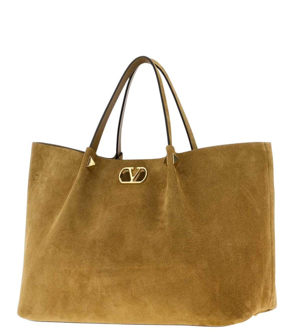 Brown Suede Large Tote 2
