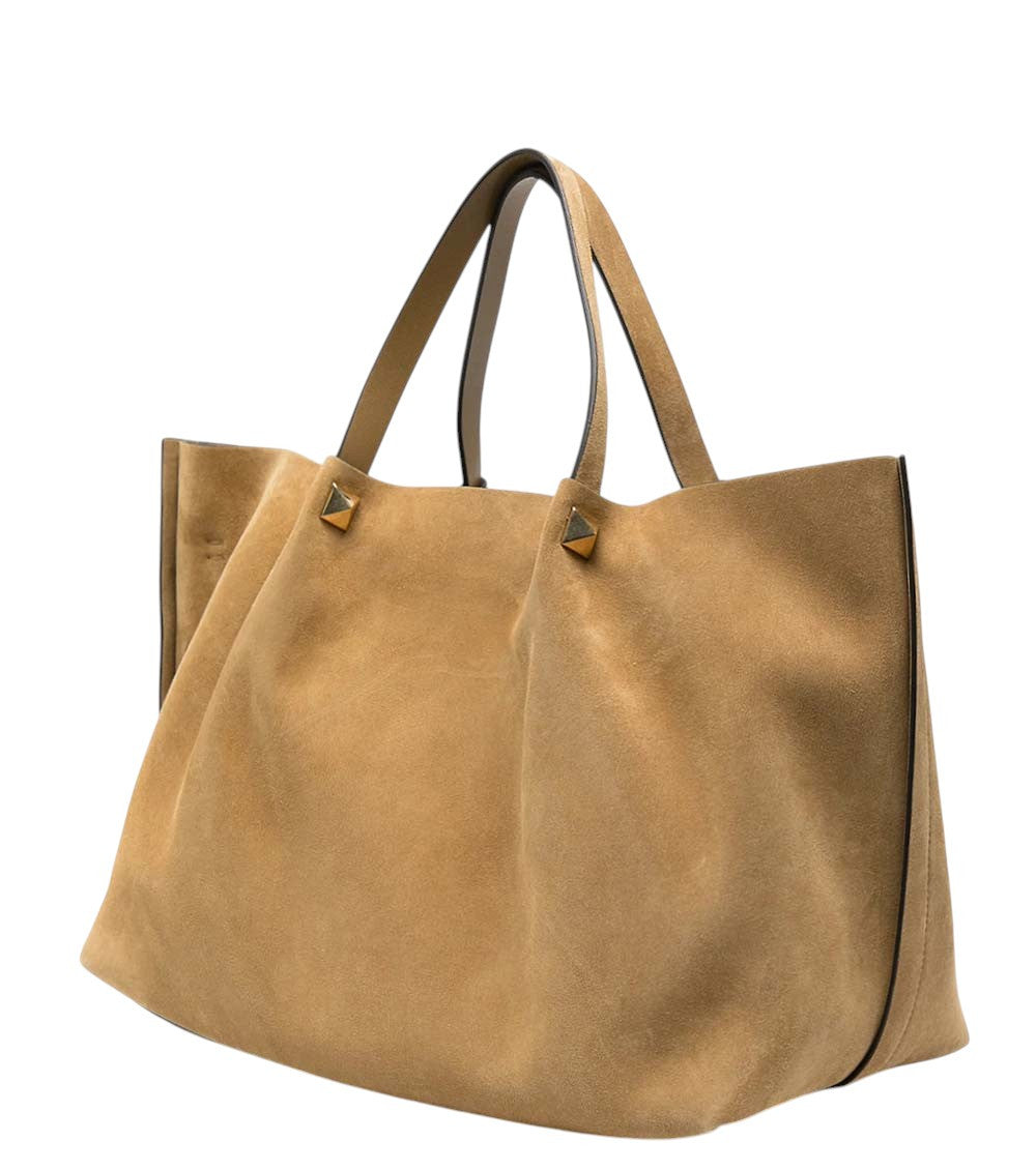Brown Suede Large Tote 3