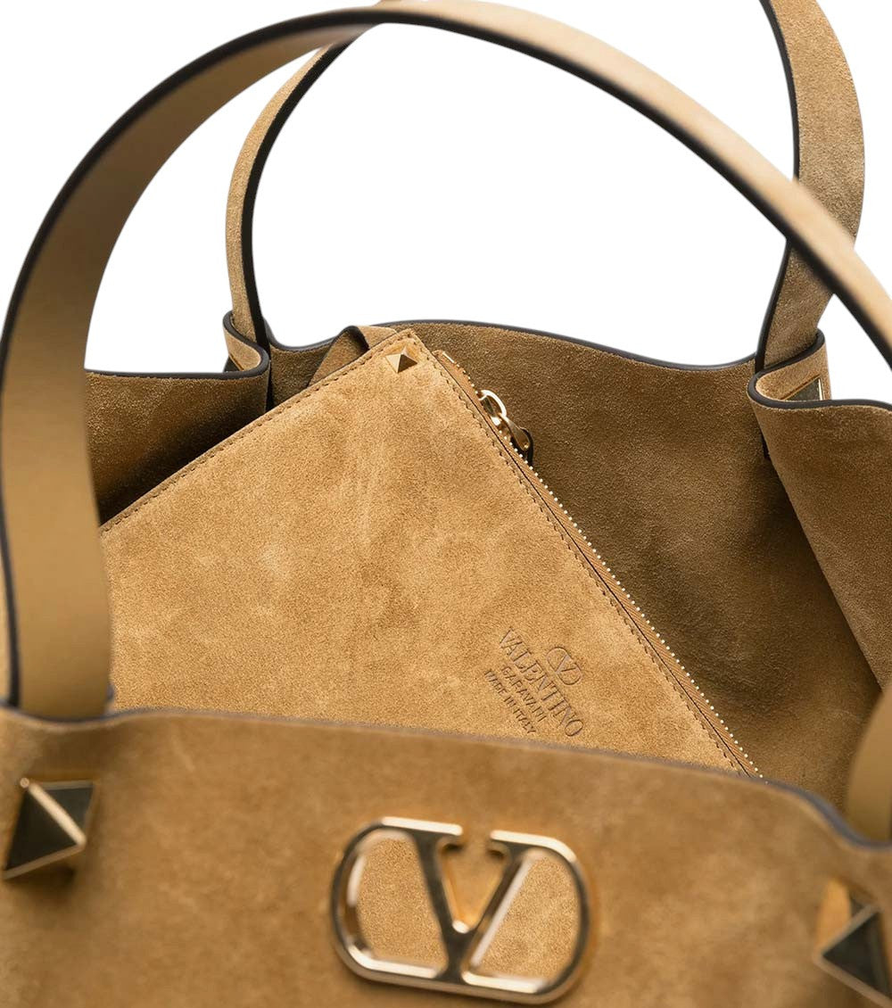 Brown Suede Large Tote 4
