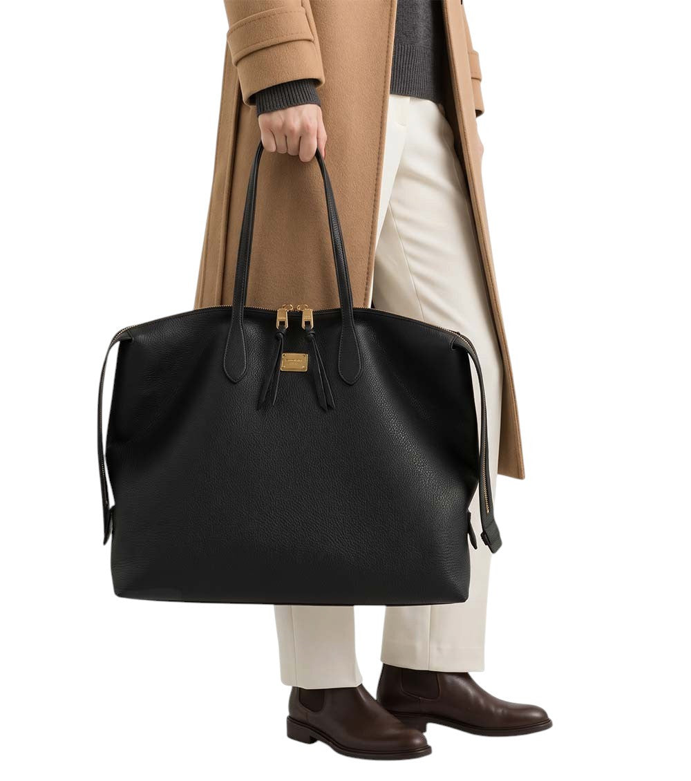Black Vittoria Large Shoulder Bag 5