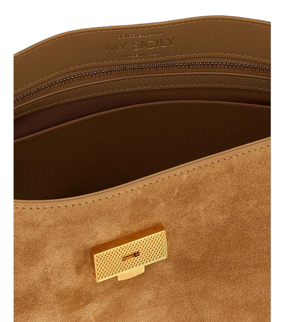 Beige My Sicily Medium Satchel 4