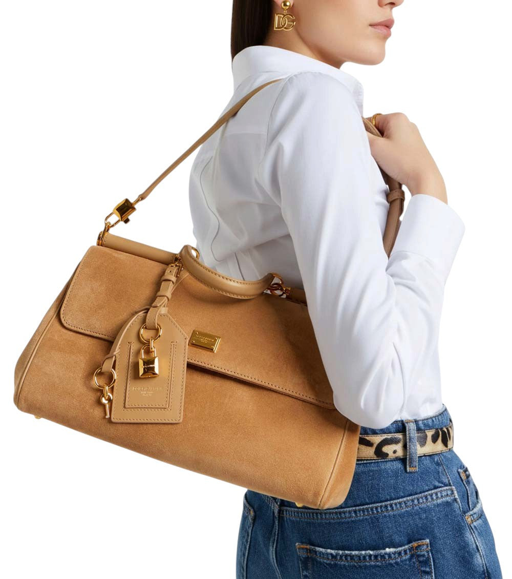 Beige My Sicily Medium Satchel 5