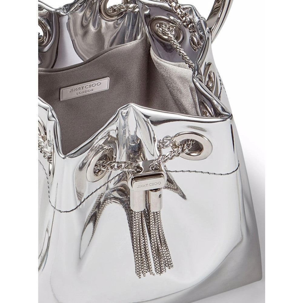 Silver Bon Bon Mini Bucket Bag 4