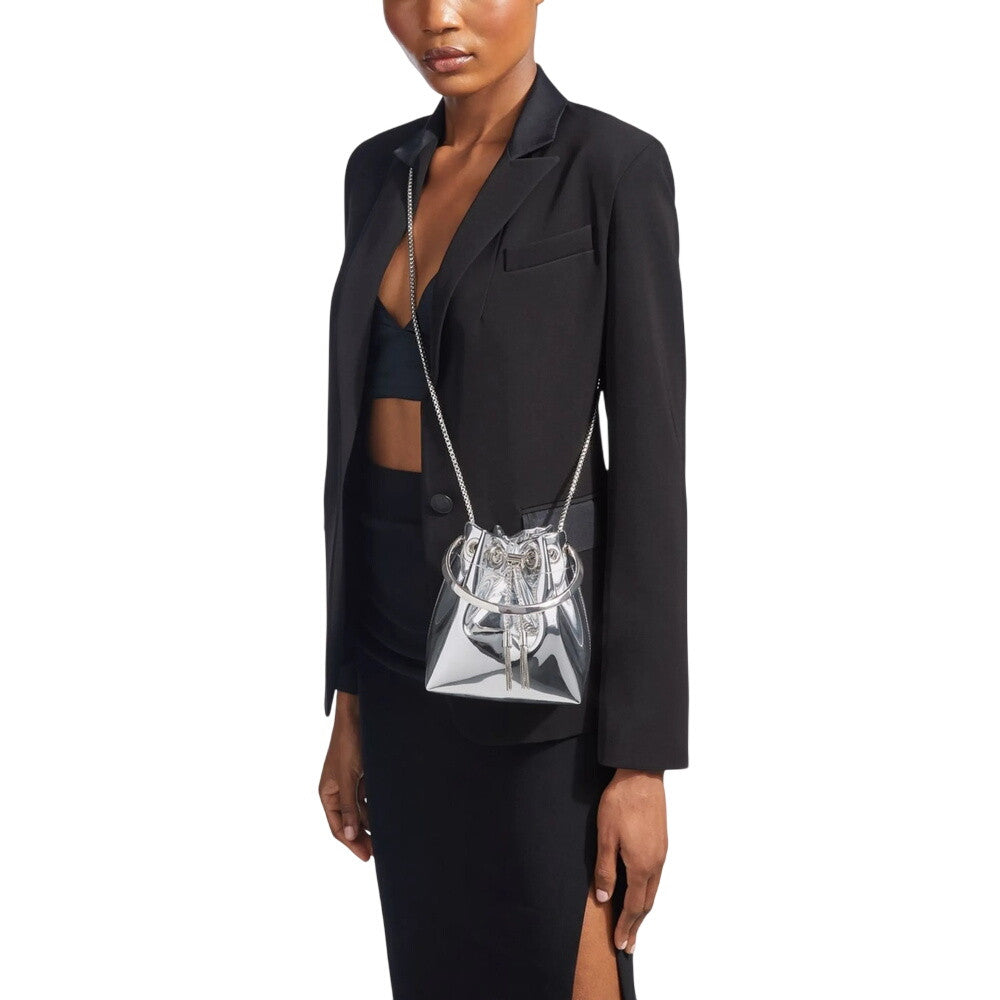 Silver Bon Bon Mini Bucket Bag 5