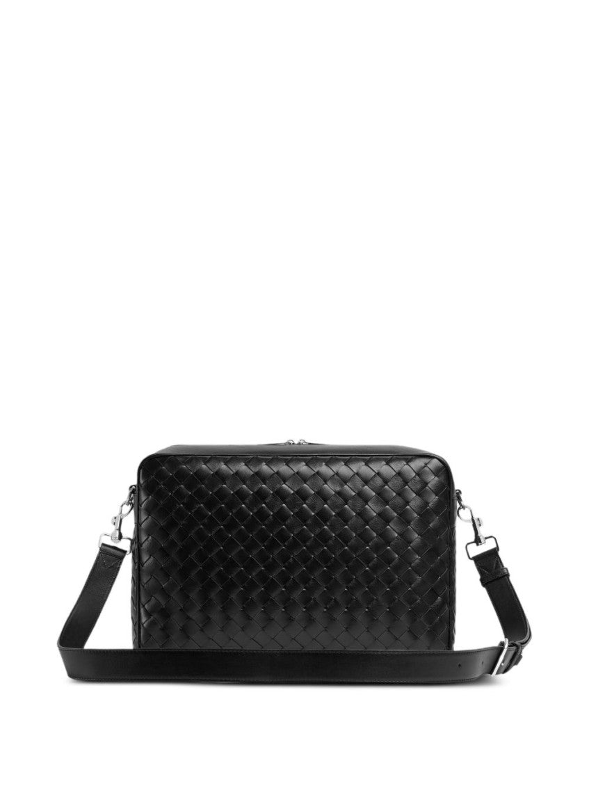 Black Intrecciato Large Crossbody Bag 2