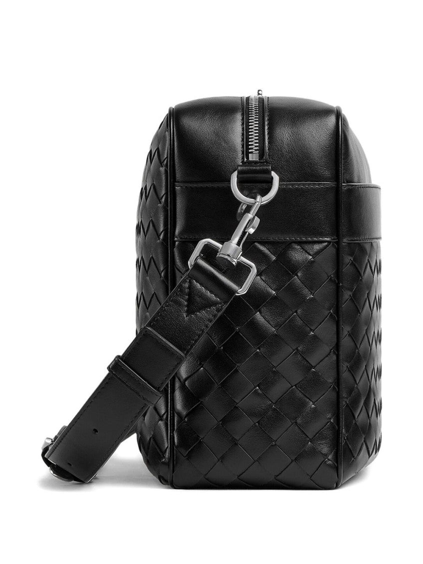 Black Intrecciato Large Crossbody Bag 3