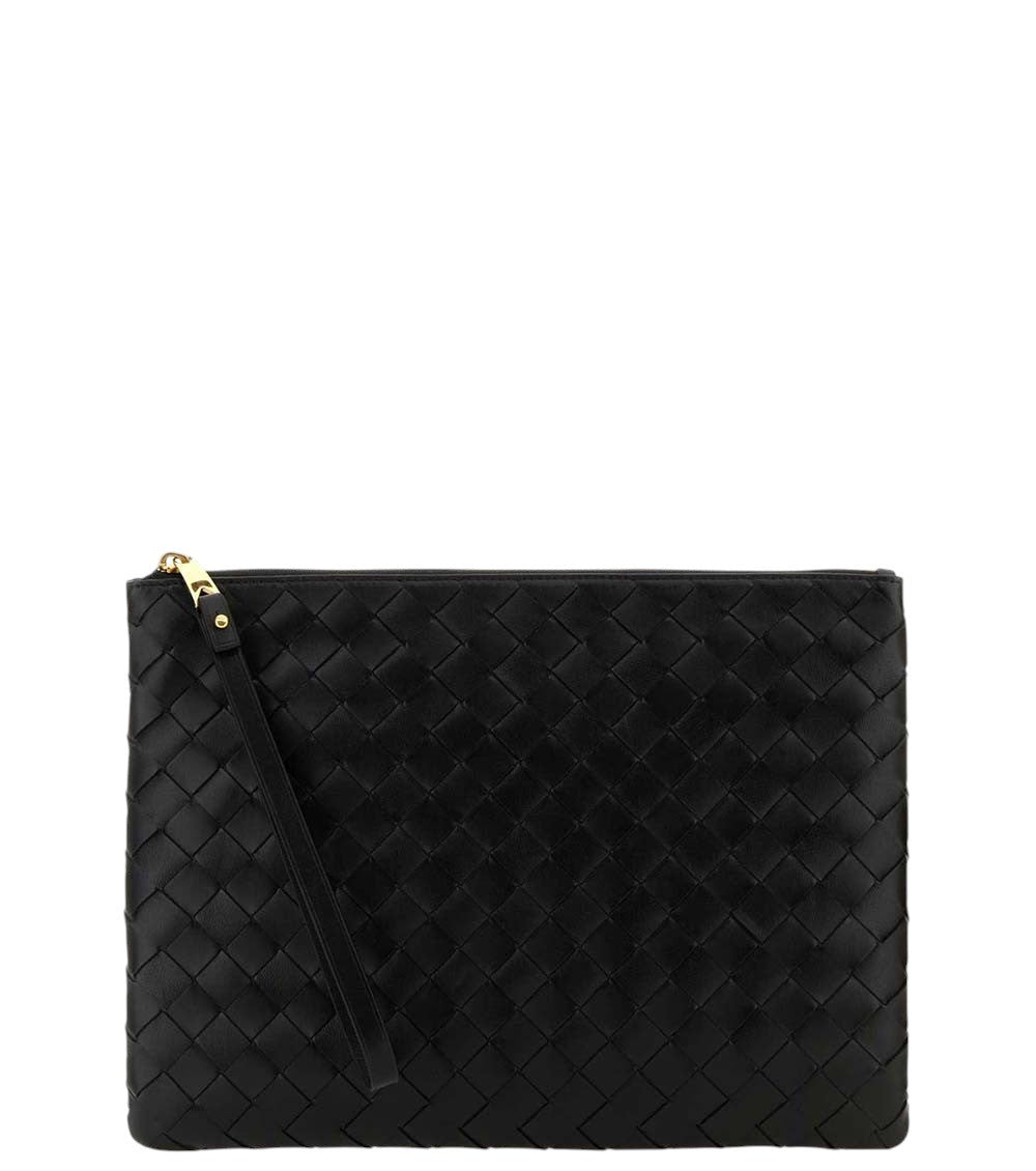 Black Intrecciato Clutch 1