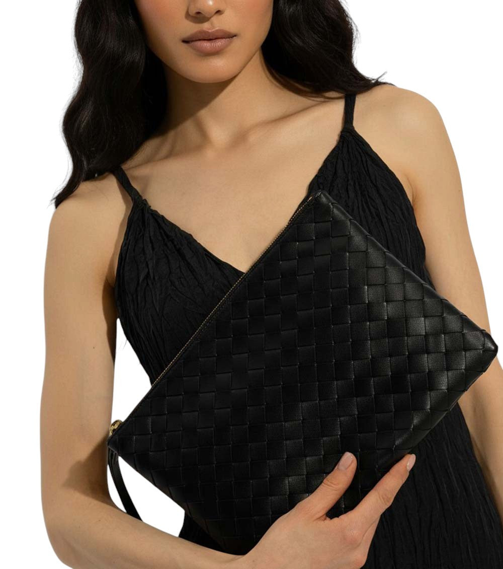Black Intrecciato Clutch 4