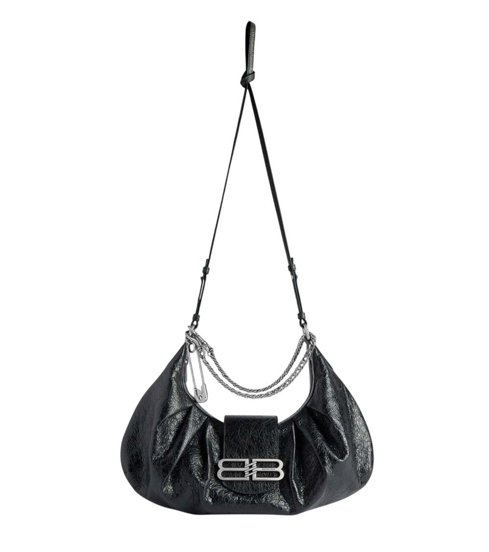 Black Pamela Medium Shoulder Bag 2