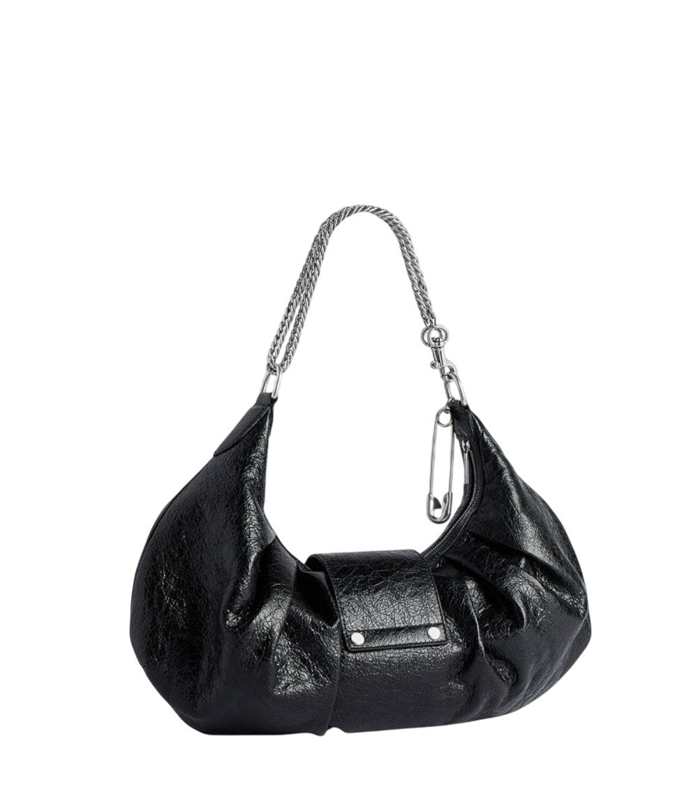 Black Pamela Medium Shoulder Bag 3