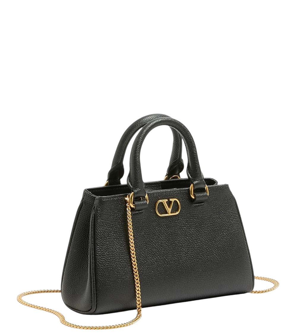 Black VLogo Signature Mini Satchel 2
