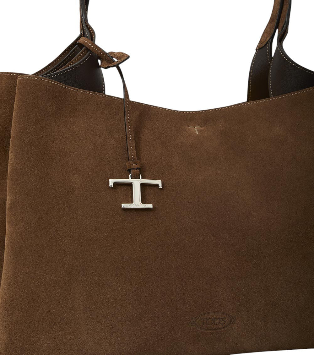 Brown T Timeless Medium Tote 4