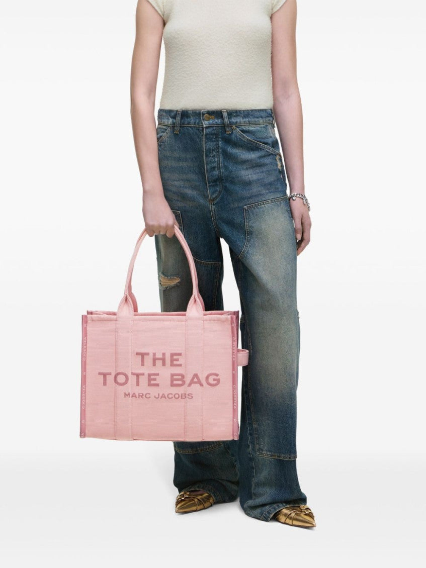 Light Pink The Large Jacquard tote 2