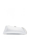 Silver Long Night Satin Clutch 1