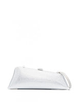 Silver Long Night Satin Clutch 1