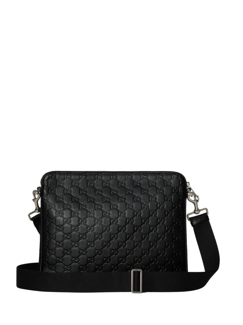 Black GG Emblem Medium crossbody Bag 2