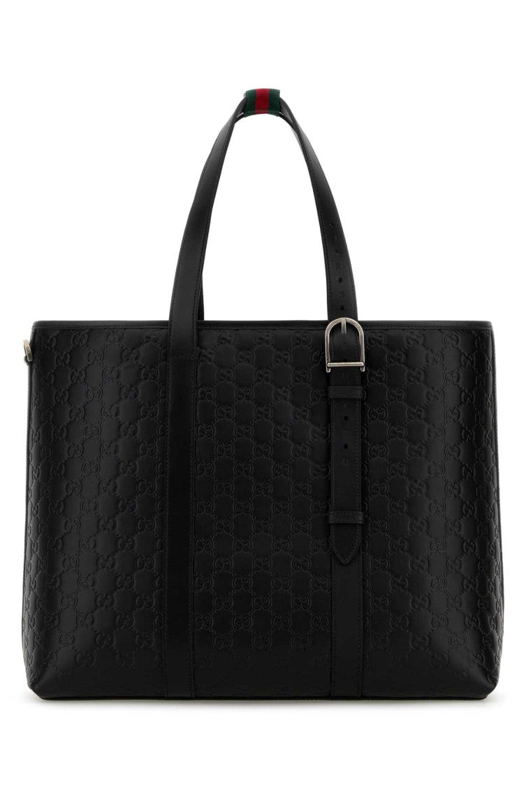 Black GG Emblem Large Tote 1