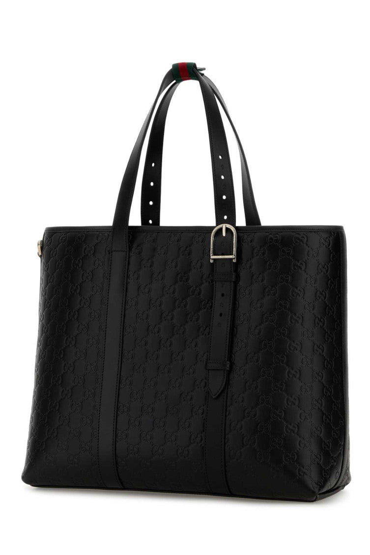 Black GG Emblem Large Tote 2