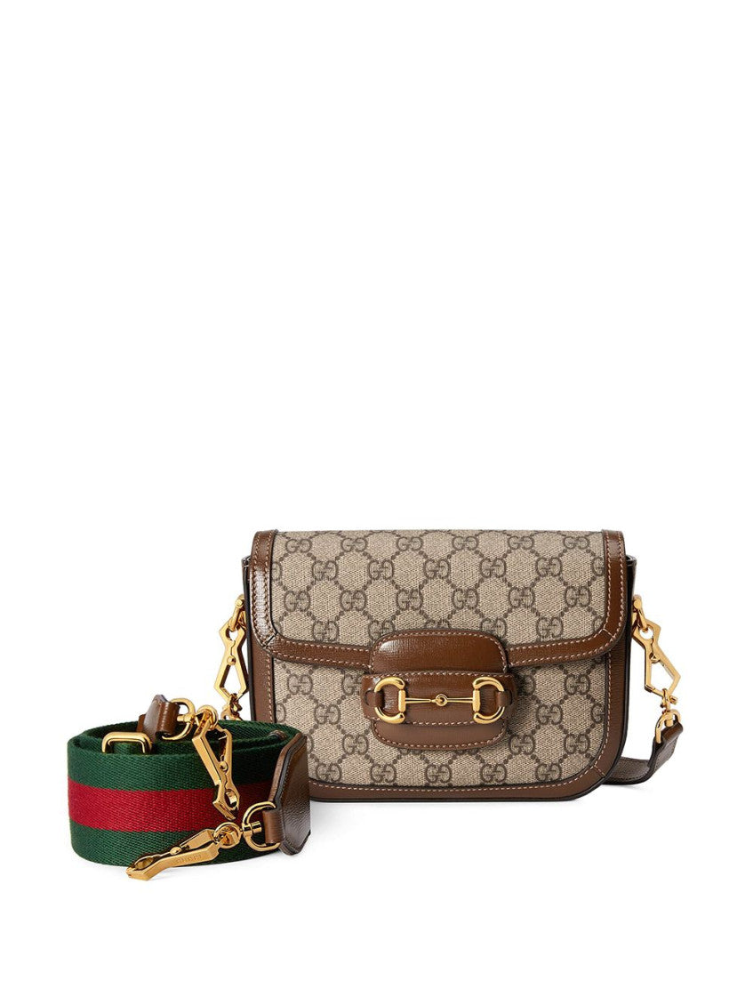 Brown Horsebit 1995 mini crossbody bag 6