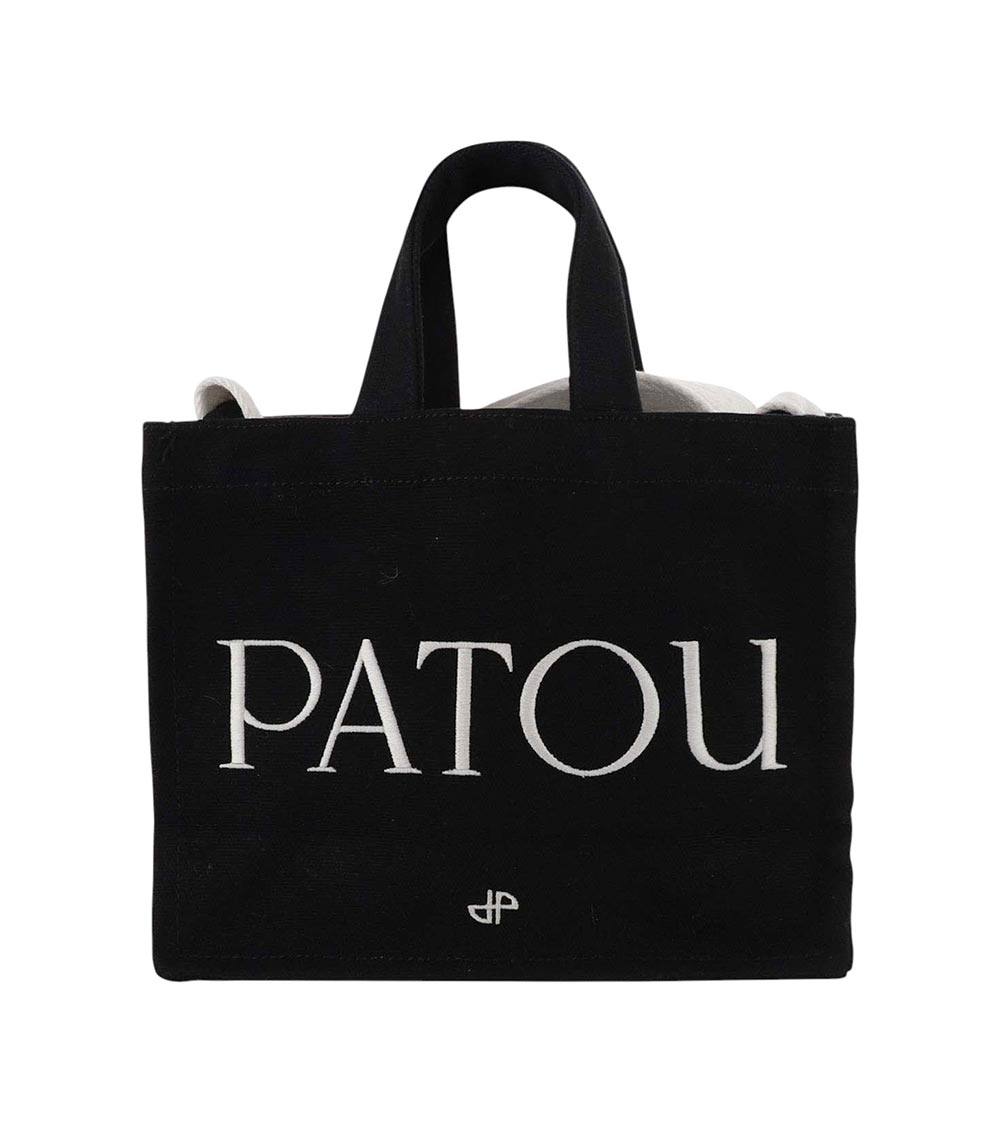 Black PATOU COTTON TOTE BAG 1