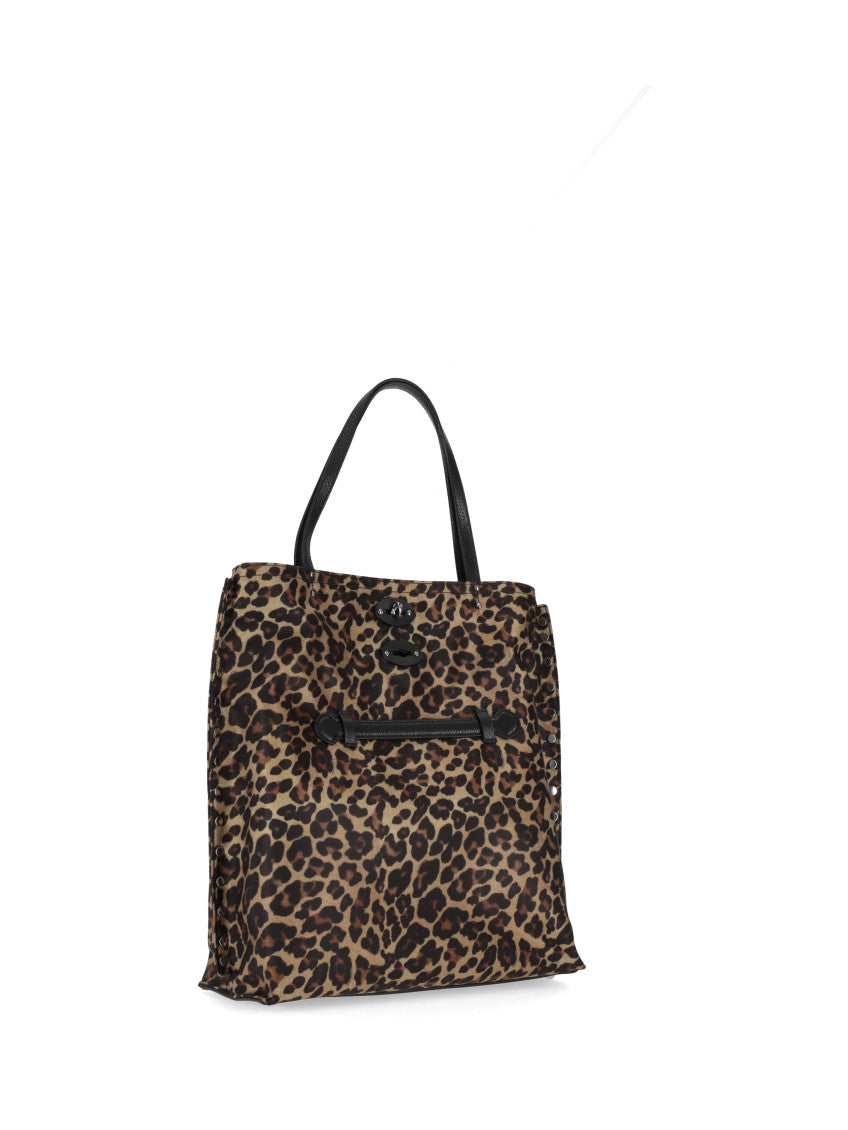 Leopard Print Nylon Tote 2