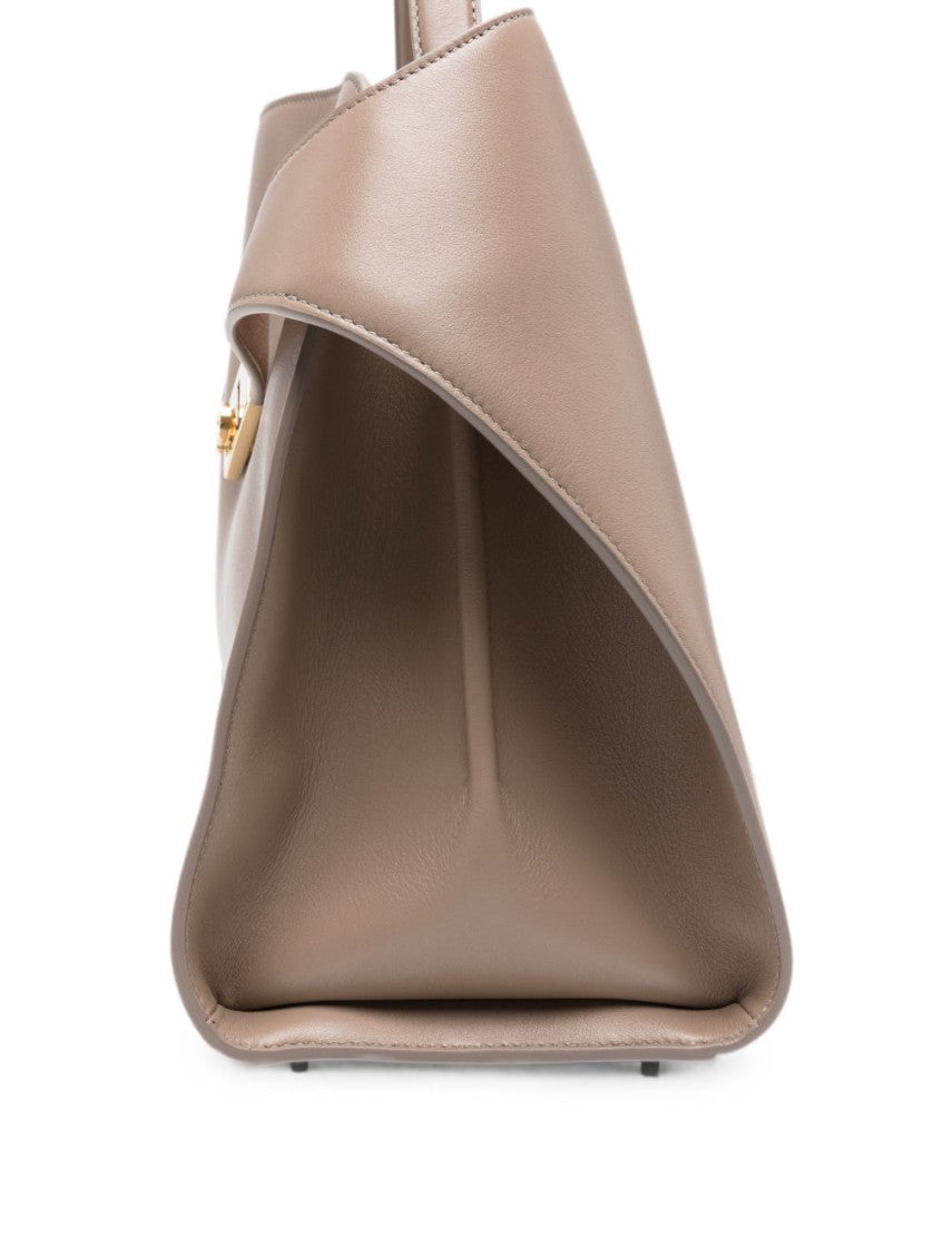 Beige Hug Medium Shoulder Bag 4