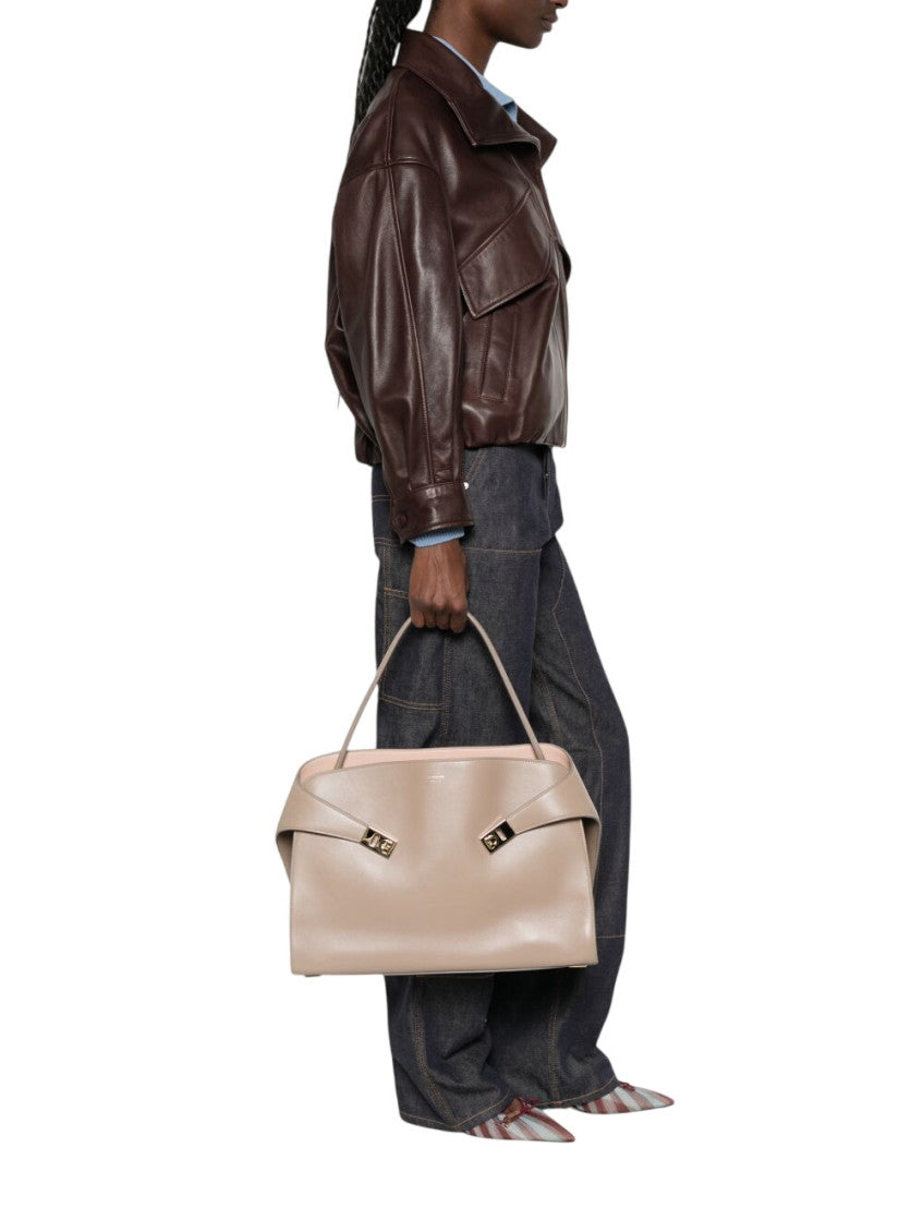 Beige Hug Medium Shoulder Bag 5