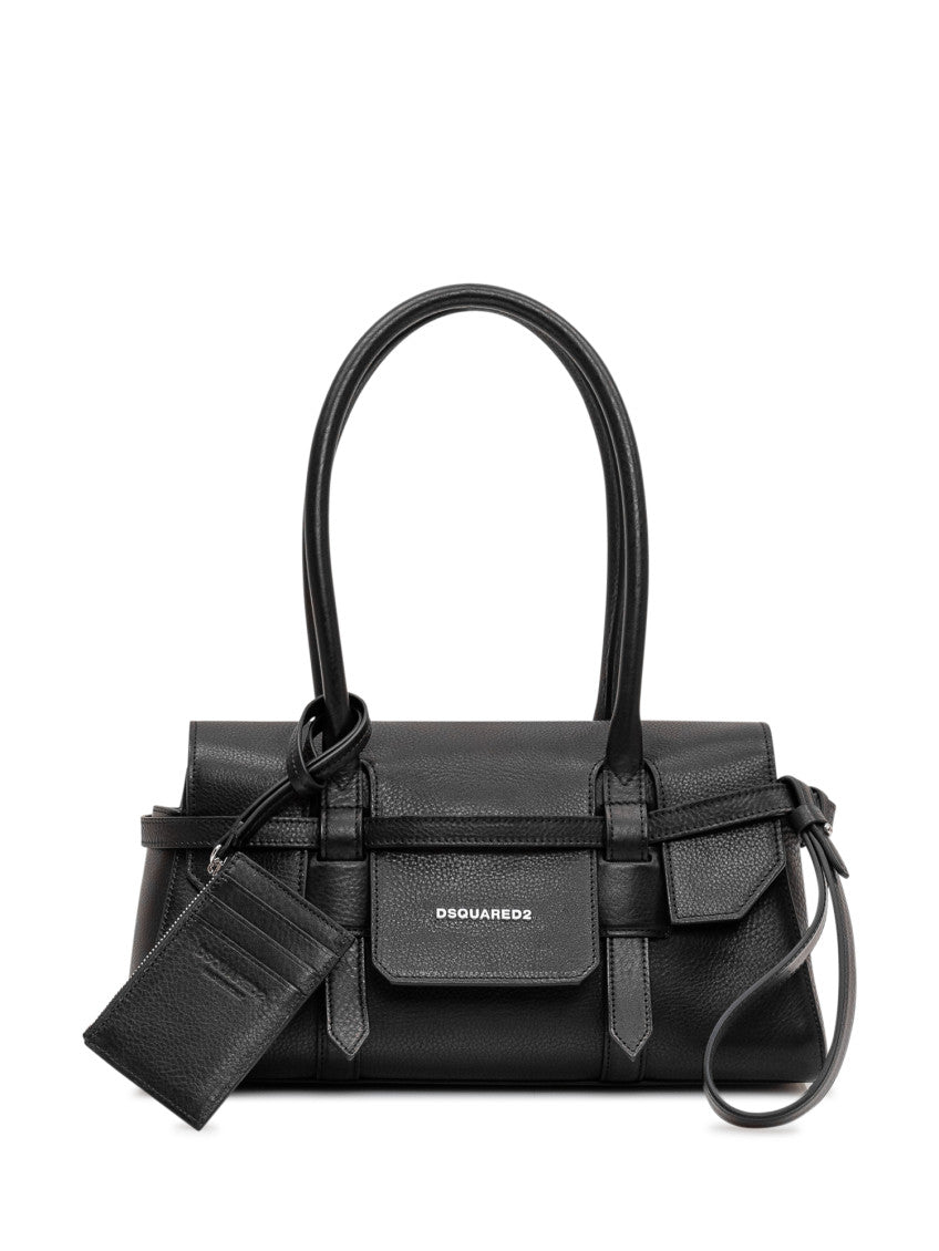Black Twin Medium Shoulder Bag 1