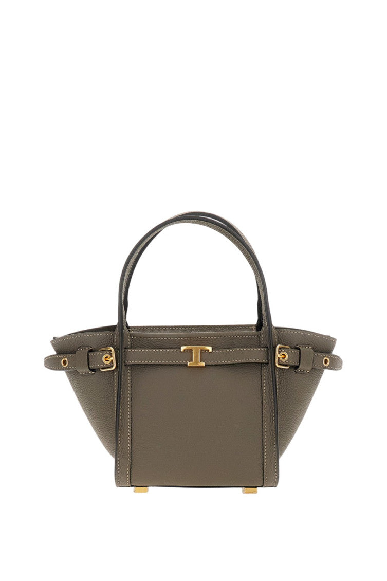 Taupe Logo Mini Tote 1