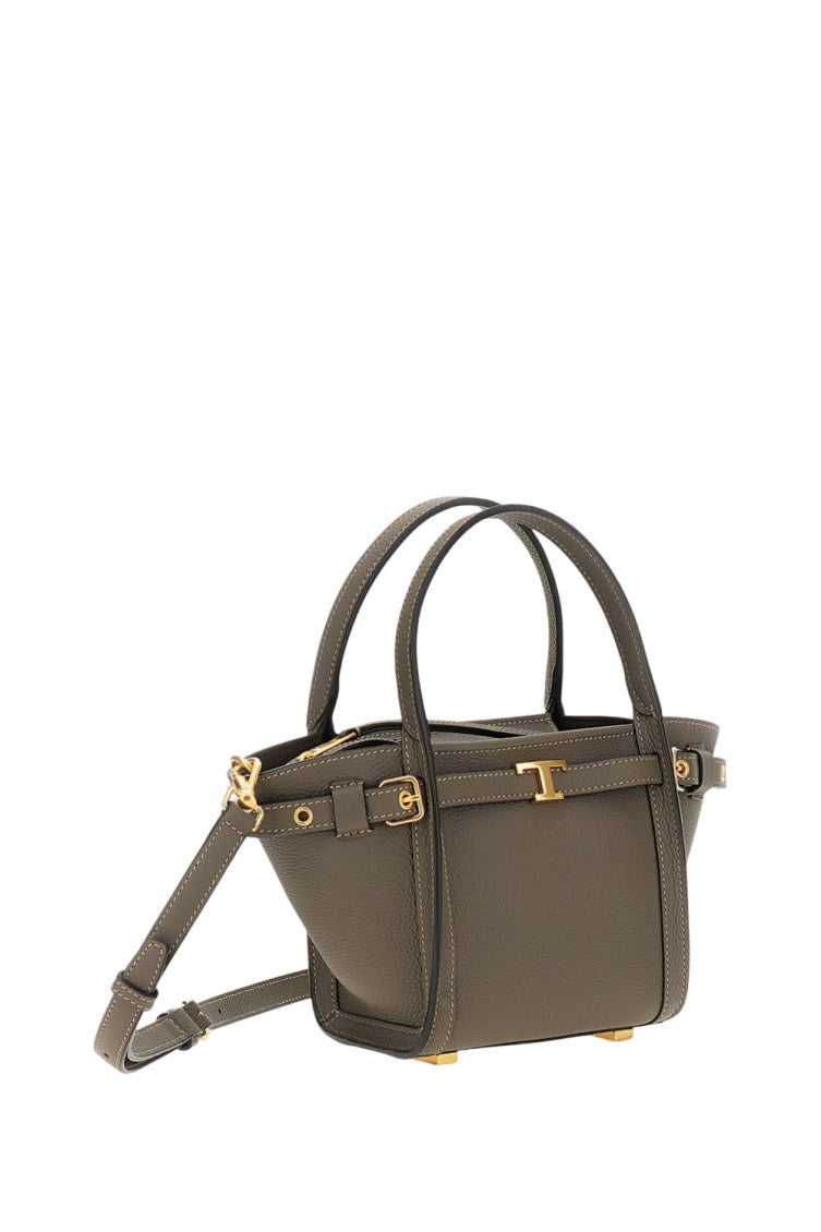 Taupe Logo Mini Tote 2