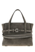 Grey Tie Me Top Zip Mini Tote 1