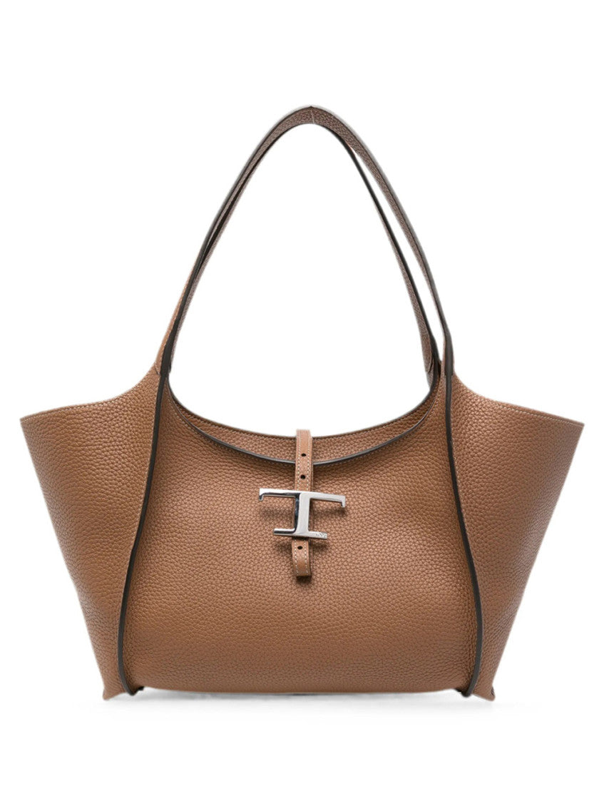 Brown T-Timeless Top Zip Large Tote 1