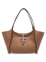 Brown T-Timeless Top Zip Large Tote 1