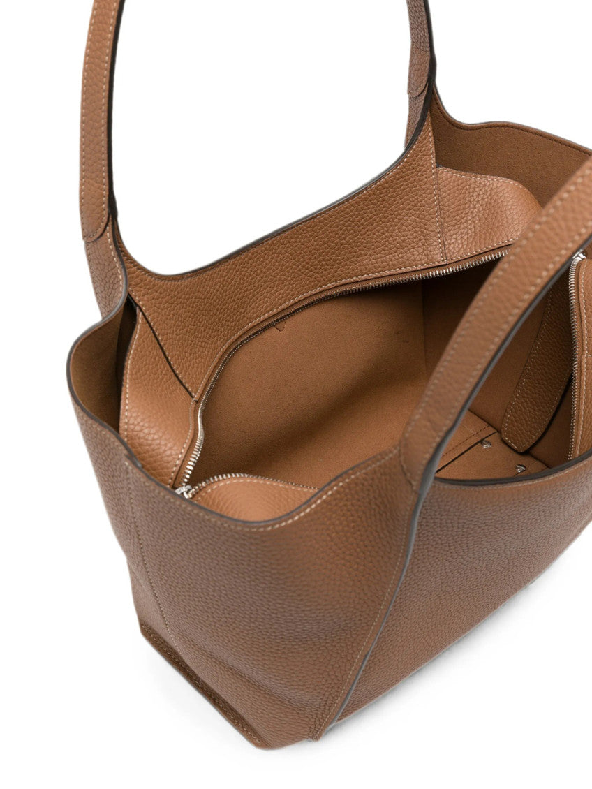 Brown T-Timeless Top Zip Large Tote 3
