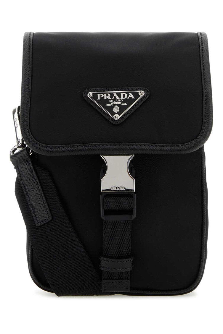 Black nylon crossbody bag  1