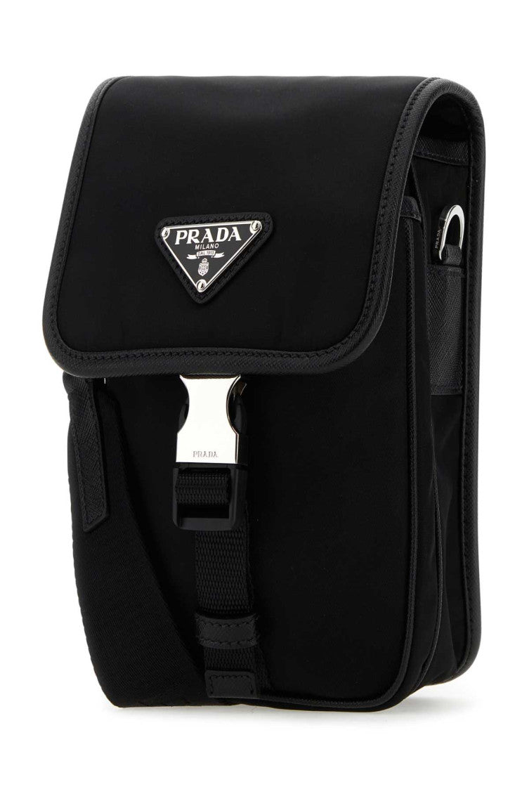 Black nylon crossbody bag  2