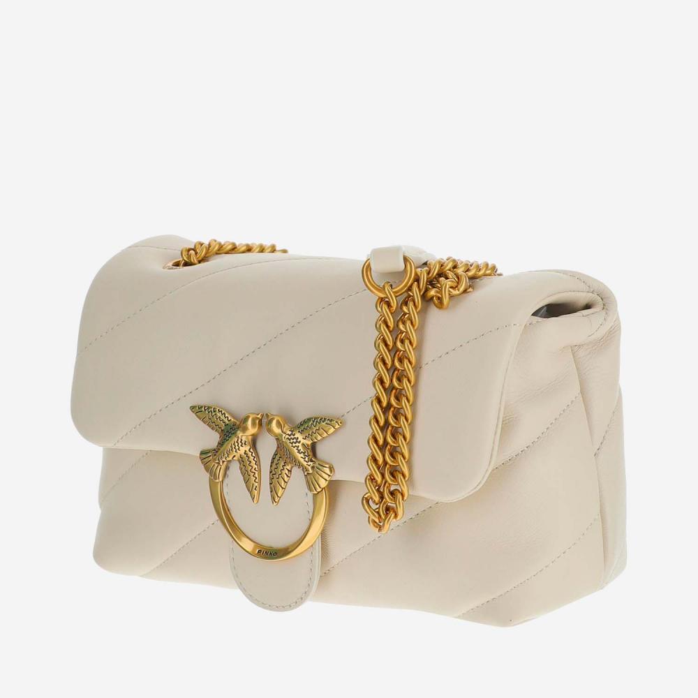Beige LOVE MINI PUFF BAG 3