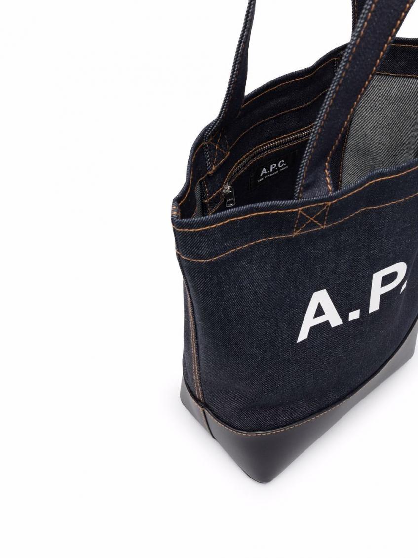 Blue Axel Small Cotton Shopping Bag 4