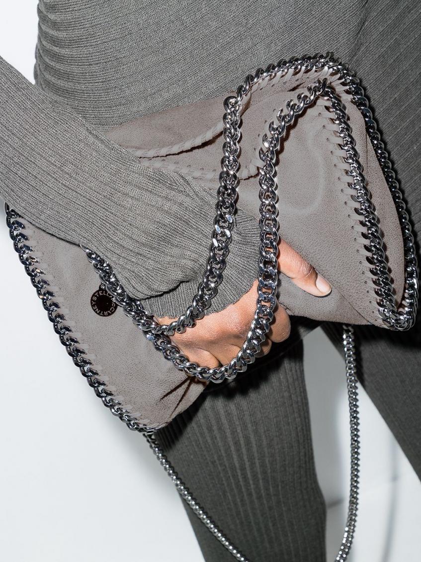 Grey Falabella Mini Tote Bag 3