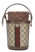 Beige Ophidia Mini Bucket Bag 1