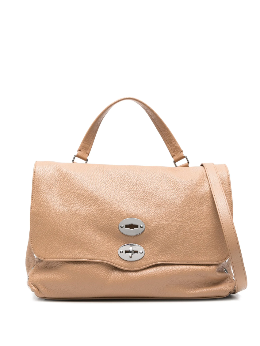 Beige Postina Medium Tote Bag 1