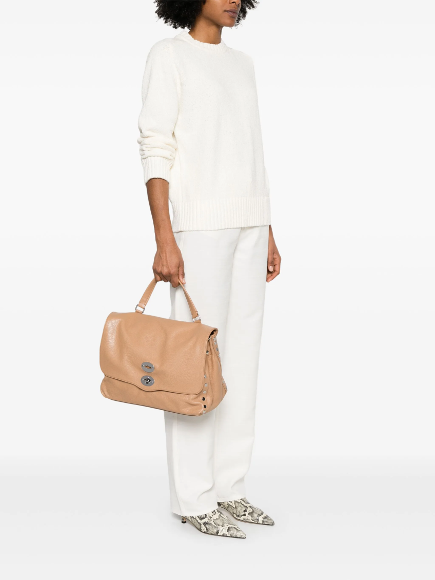 Beige Postina Medium Tote Bag 2