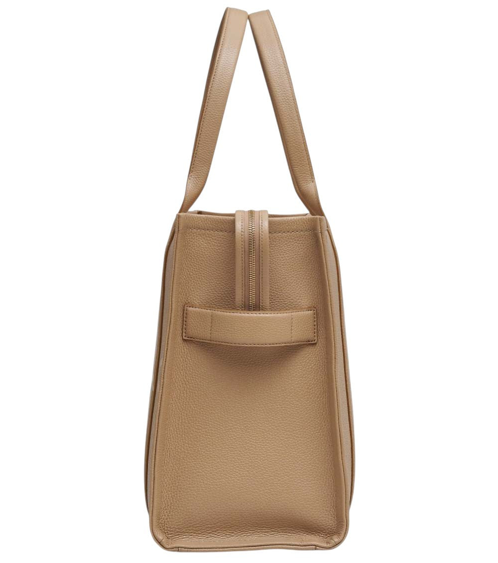 Beige The Top Zip Large Tote 3