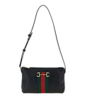 Black Horsebit Web Small Shoulder Bag 1
