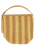 Beige Striped Large Hobo 1