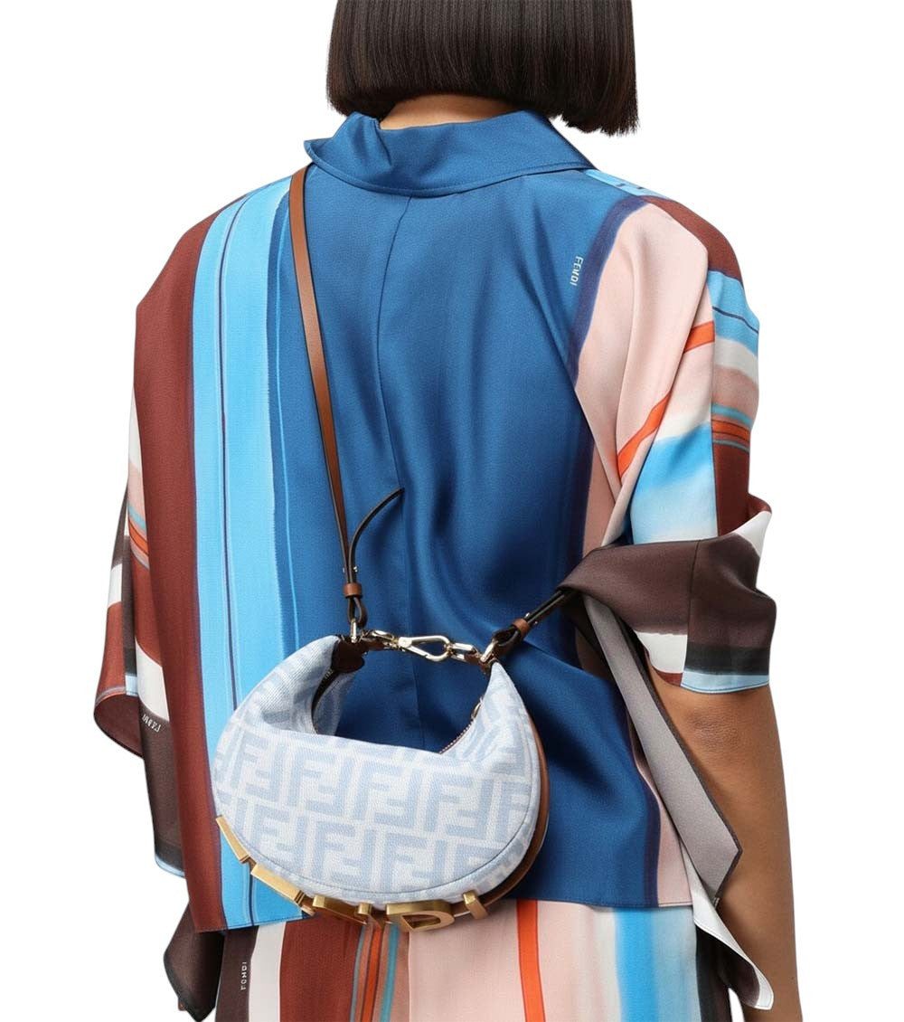 Light Blue FF Mini Crossbody Bag 5