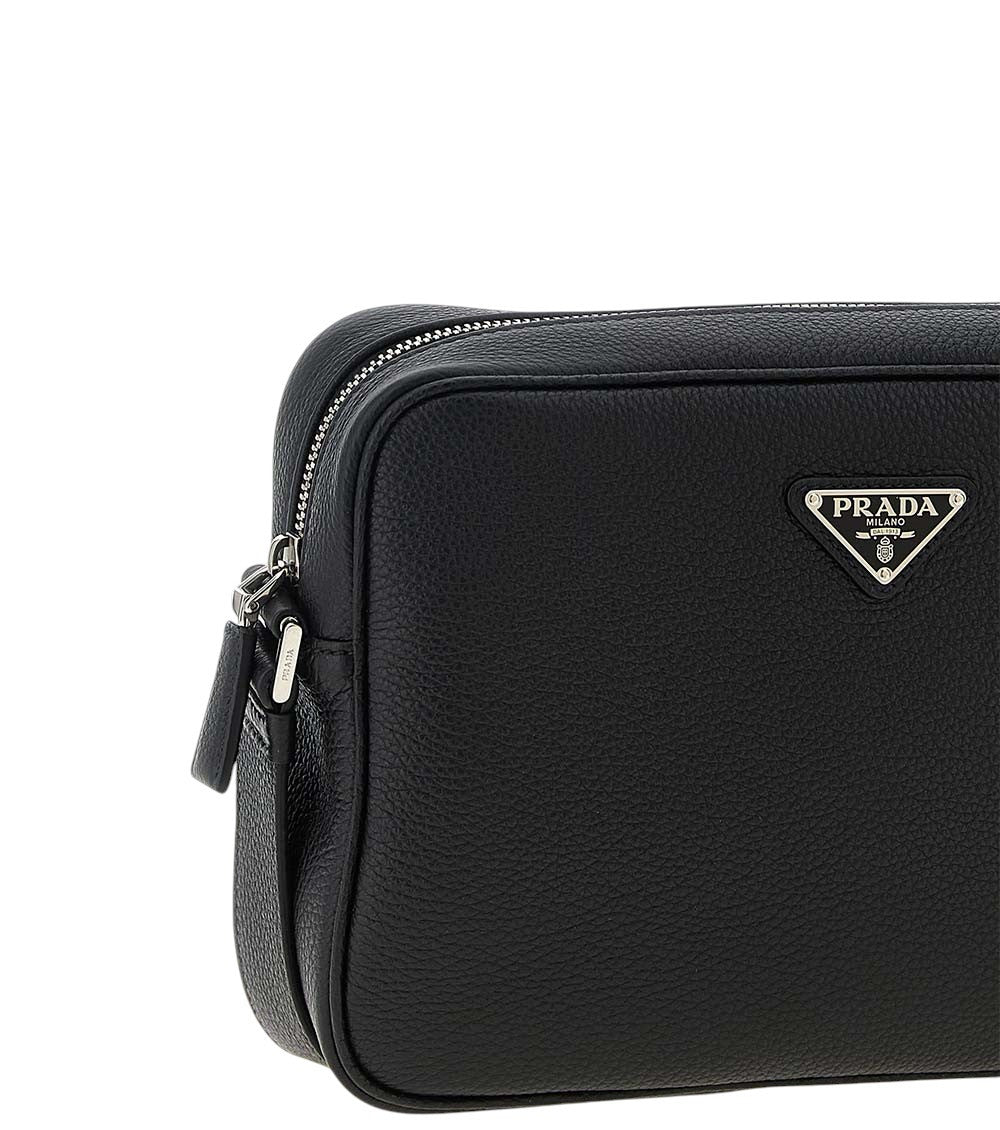 Black Logo Medium Messenger Bag 3