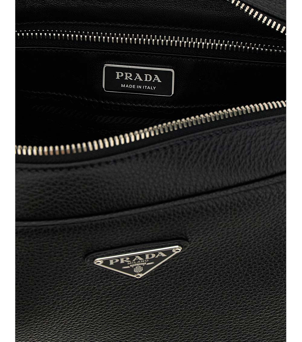 Black Logo Medium Messenger Bag 4